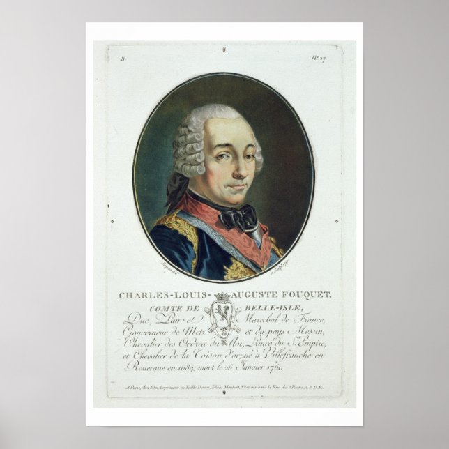 Póster Charles-Louis-Auguste Fouquet (1684-1761) de Po (Frente)