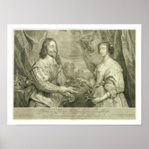 Poster Charles mim (1600-49) e Henrietta Maria (1609-69)