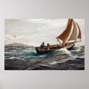 Póster Charles Napier Hemy com vento e maré