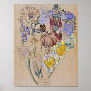 Poster Charles Rennie Mackintosh - Mont Louis - flor