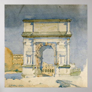 Poster Charles Rennie Mackintosh - O Arco de Titus, Roma
