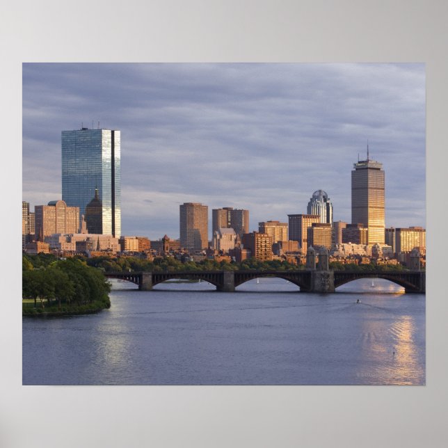Poster Charles River e a Ponte Longfellow (Frente)