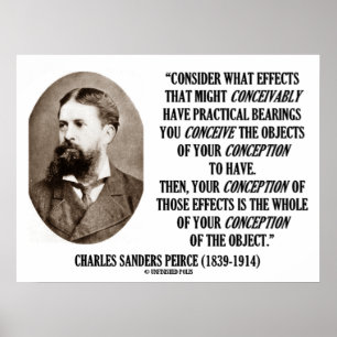 Poster Charles Sanders Peirce Effects Conception