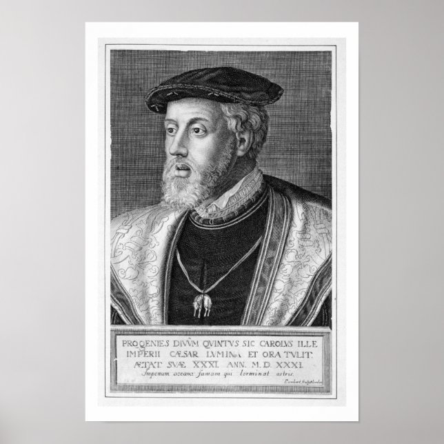Póster Charles V (1500-58) (gravura) (Frente)