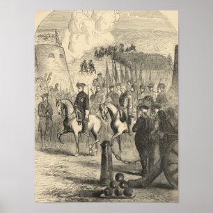 Póster Charles XII da suecia que entra em Copenhaga