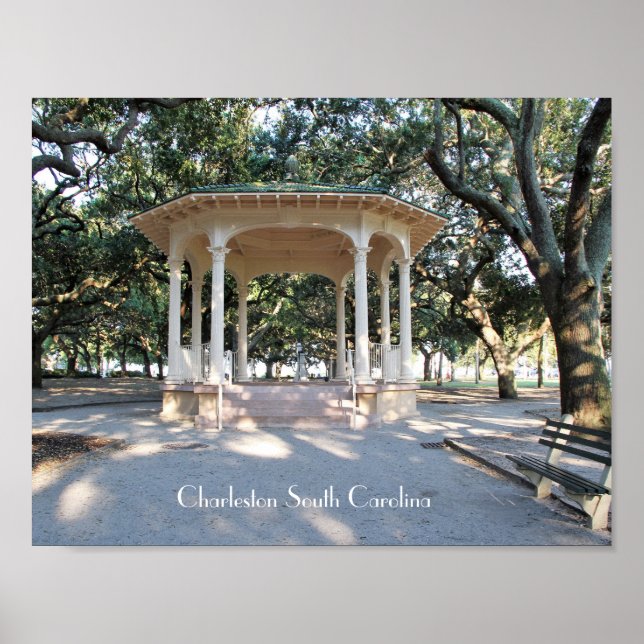 Póster Charleston Carolina do Sul, Gazebo, Bateria (Frente)