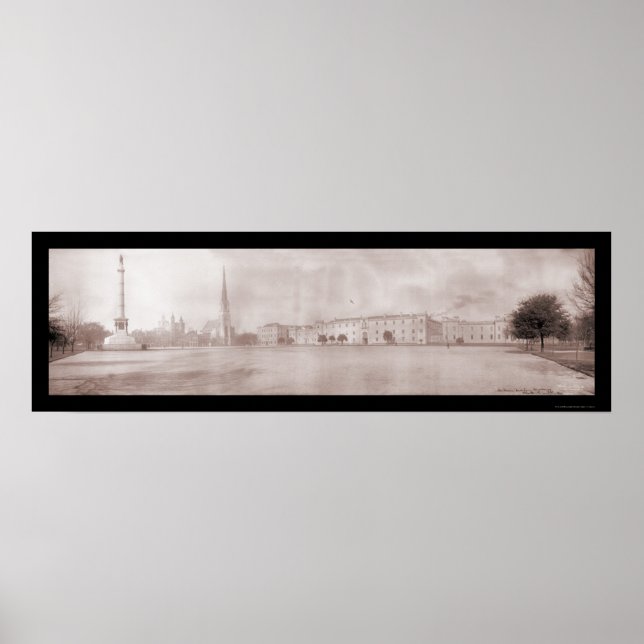 Póster Charleston Militar Carolina do Sul Foto 1909 (Frente)