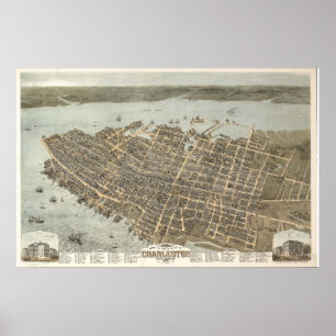 Póster Charleston, South Carolina 1872