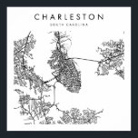 Poster Charleston South Carolina Minimal Modern Street<br><div class="desc">Mapa Mínimo Moderno das Ruas Charleston Carolina do Sul</div>