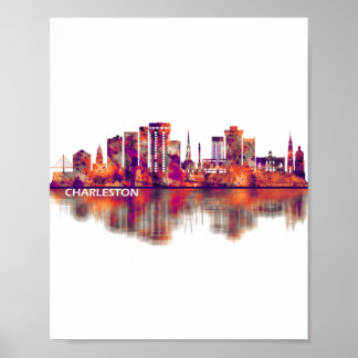Poster Charleston South Carolina Skyline