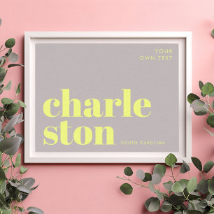 Poster Charleston South Carolina tipografia