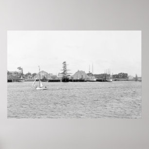 Póster Charlestown Marinho Yard: 1900