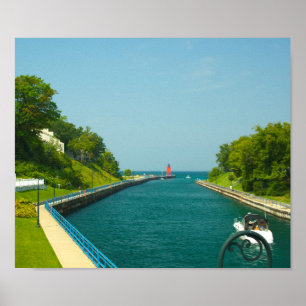 Poster Charlevoix South Pier Light Station, Charlevoix, M