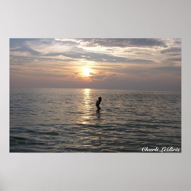 Póster Charli na praia (Frente)