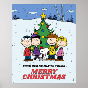 Poster Charlie Brown e Amigos Natal