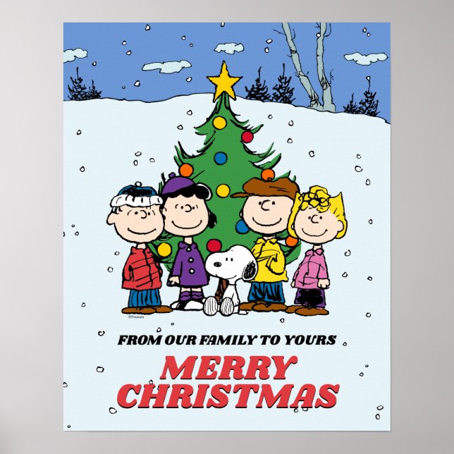 Poster Charlie Brown e Amigos Natal (Frente)