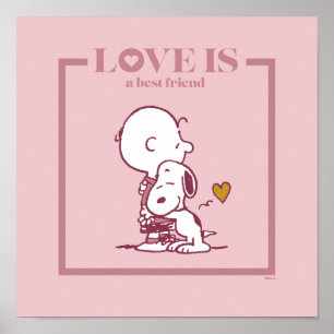 Poster Charlie Brown & Snoopy - O amor é um melhor amigo