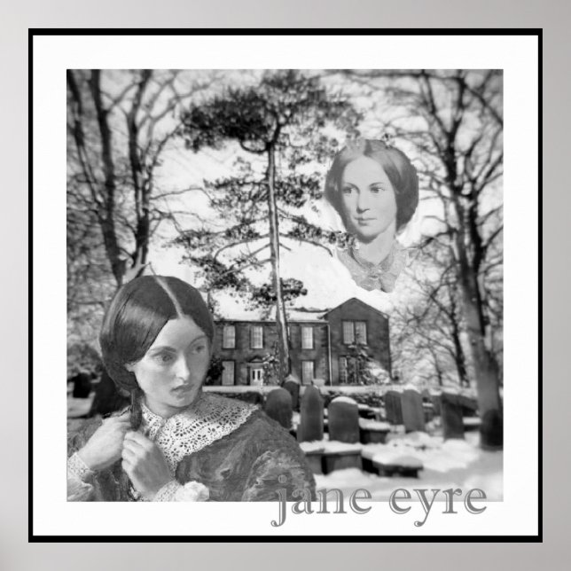 Póster Charlotte Bronte está de olho em Jane Eyre (Frente)