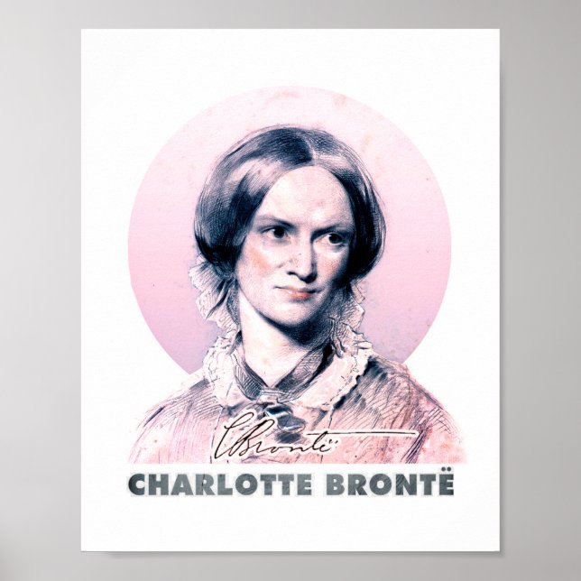 Poster Charlotte Bronte Pink Richmond - Retrato de Pintur (Frente)