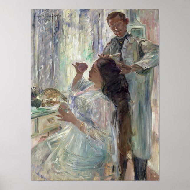 Póster Charlotte Corinth Na Sua Mesa, 1911 (Frente)