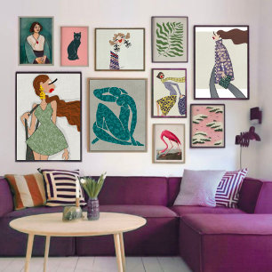 Poster Charlotte é uma ilustração feliz da moda