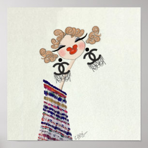 Poster Charlotte está feliz Arte de Moda Glamurosa