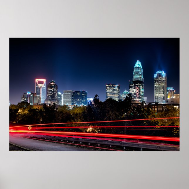 Póster Charlotte, NC (Frente)