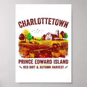 Poster Charlottetown Ilha do Príncipe Eduardo Outono de T