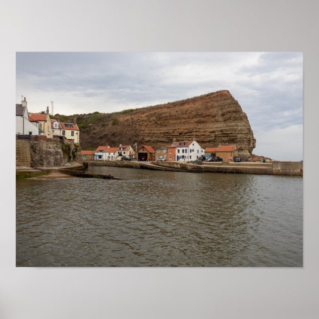 Poster Charme Atemporal do Porto de Staithes (Frente)