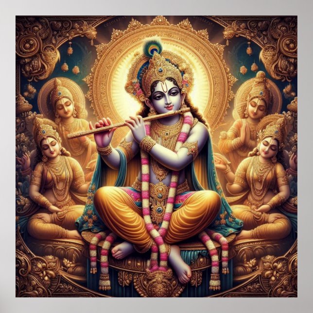 Poster Charming Bright Detalhou Murlimanohar Sri Krishna (Frente)