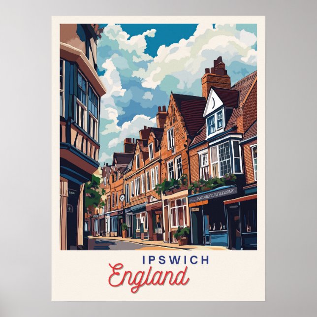 Poster Charming Ipswich Inglaterra (Frente)