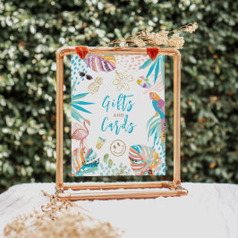 Poster Charming Tema Tropical Gifts Sinal