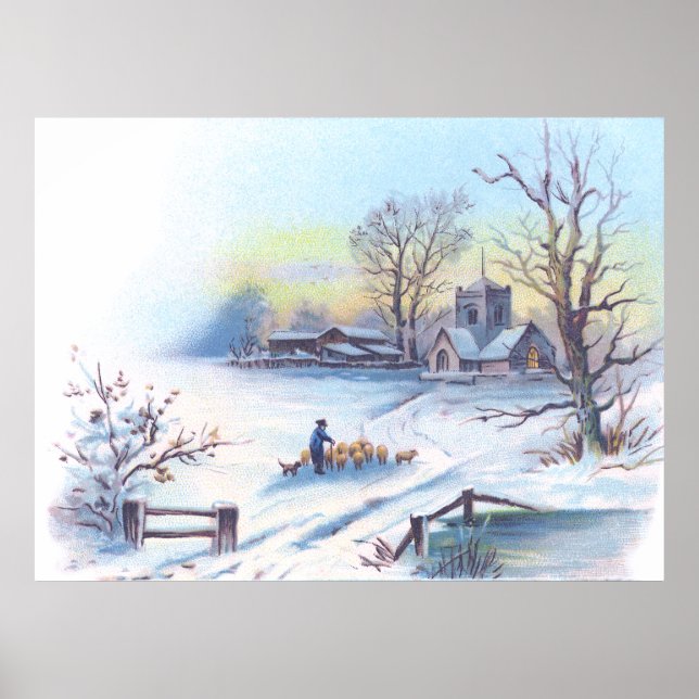 Póster Charming Winter Scene 2 (Frente)