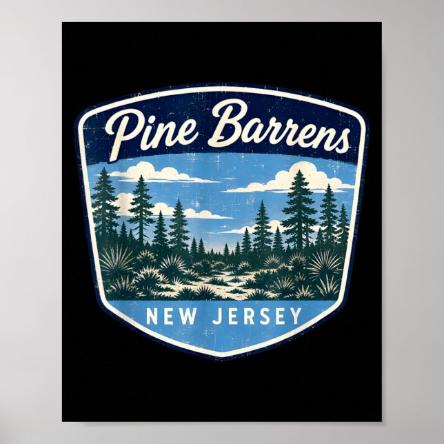 Poster charnecas de pinheiro nova jersey floresta naturez (Frente)