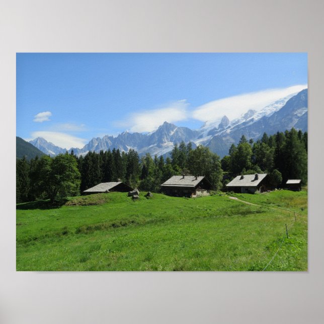 Poster Charousee French Alps Huts (Frente)
