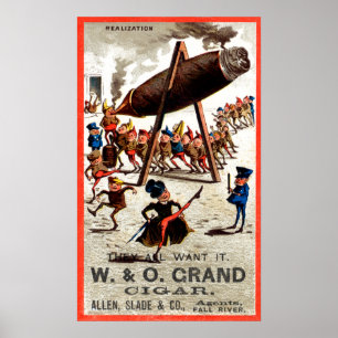 Poster Charuto Grande Vintage 19C