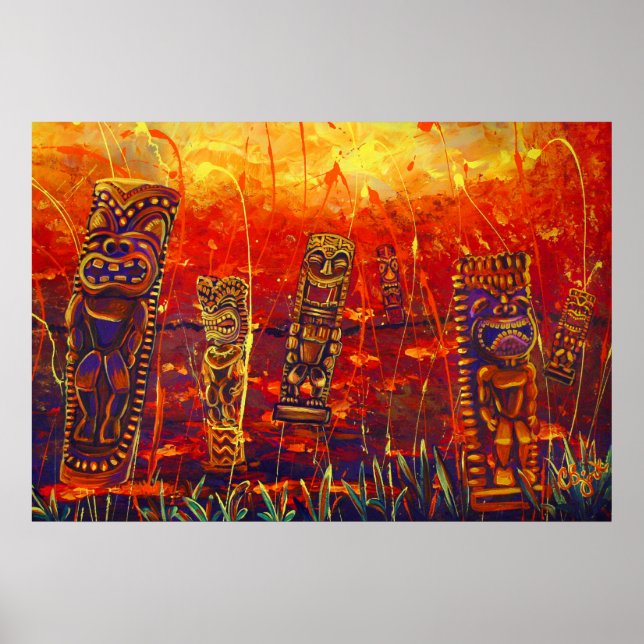 Poster CHÁS CBjork, Tiki Hot Lava (Frente)