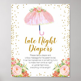 Poster Chás De Abril Trazem Flores Tarde Fralda Noturna