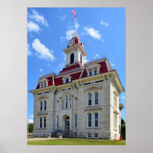 Póster Chase County, Kansas, Courthouse 20x28