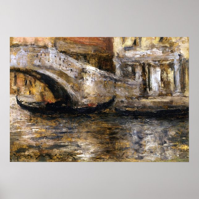 Poster Chase - Gôndolas ao Longo do Canal Veneziano, 1913 (Frente)