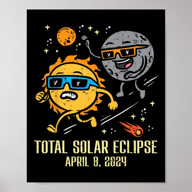 Poster Chase Sun Total Eclipse Solar 2024 Abril Mulheres  (Frente)