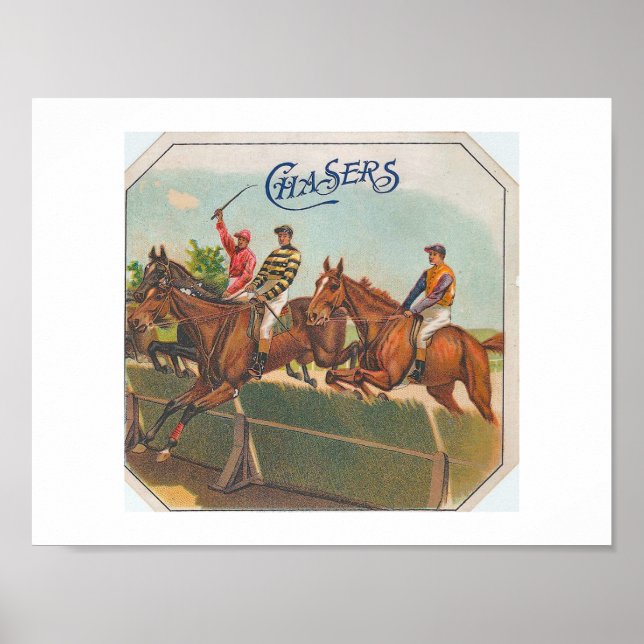 Poster Chasers Vintage Horse Racing (Frente)