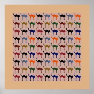 Poster chat motif / padrão de gato