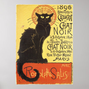 Poster Chat Noir Steinlen Belle Epoque Vintage Art