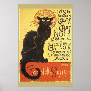 Poster Chat Noir Steinlen Belle Epoque Vintage Art