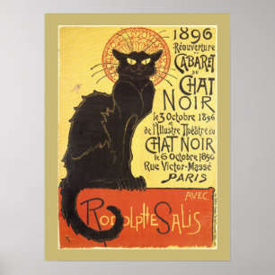 Poster Chat Noir Steinlen Belle Epoque Vintage Art