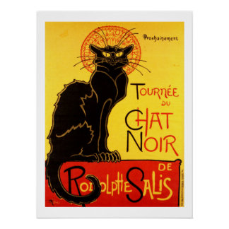 Póster Chat Noir Vintage Retro Belle Epoque Vintage Cat