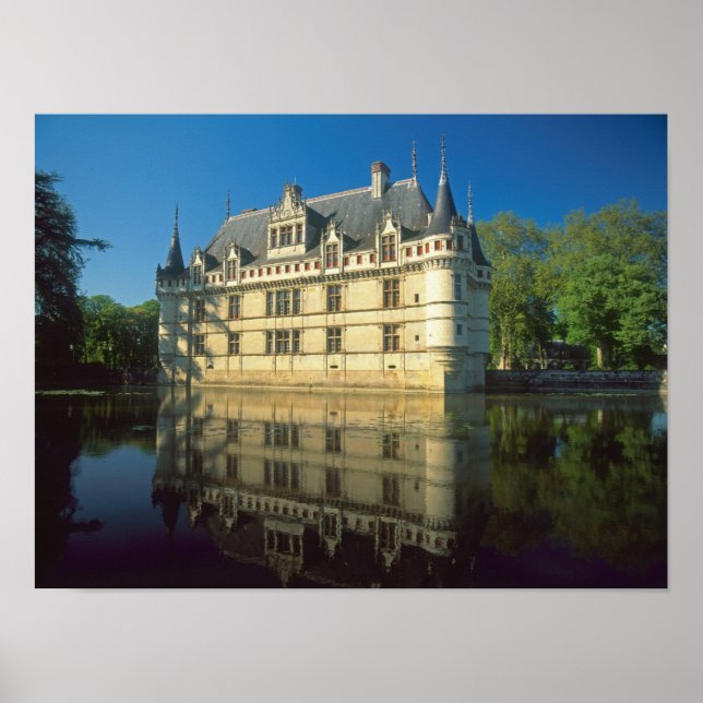 Poster Chateau de Azay-le-Rideau, Indre-et-Loire, (Frente)