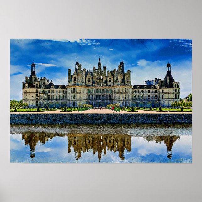 Poster Chateau de Chambord, França. (Frente)