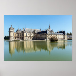Poster Chateau de Chantilly com reflexo no lago